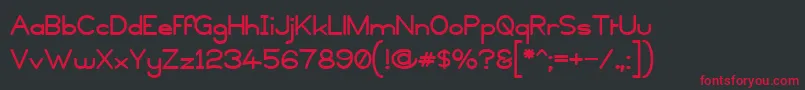 フォントCopyviol – 黒い背景に赤い文字