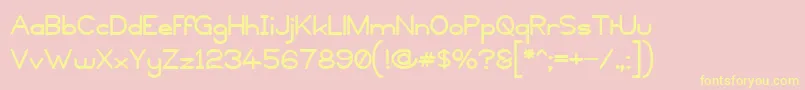 Copyviol Font – Yellow Fonts on Pink Background