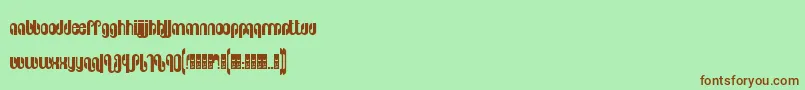 Pseudolux Font – Brown Fonts on Green Background