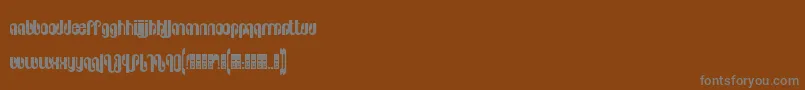 Pseudolux Font – Gray Fonts on Brown Background