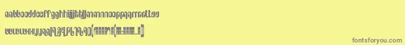 Pseudolux Font – Gray Fonts on Yellow Background