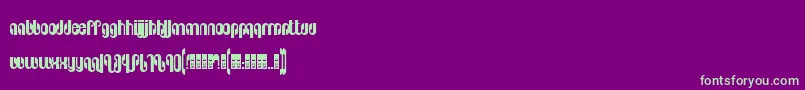 Pseudolux Font – Green Fonts on Purple Background