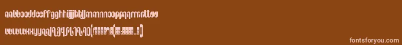 Pseudolux Font – Pink Fonts on Brown Background
