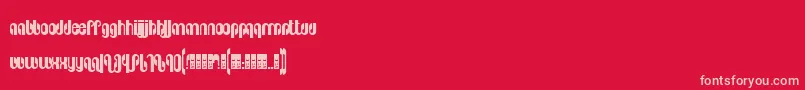 Pseudolux Font – Pink Fonts on Red Background
