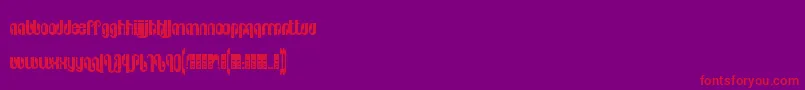 Шрифт Pseudolux – красные шрифты на фиолетовом фоне