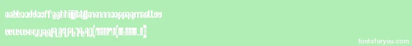 Pseudolux Font – White Fonts on Green Background