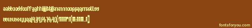 Pseudolux Font – Yellow Fonts on Brown Background