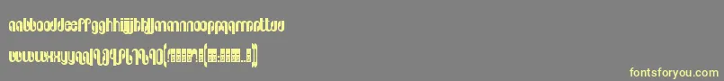 Pseudolux Font – Yellow Fonts on Gray Background