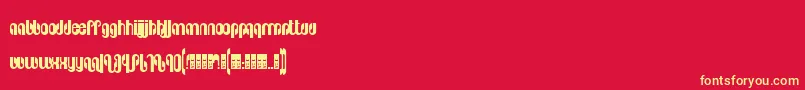 Pseudolux Font – Yellow Fonts on Red Background