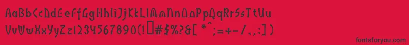 IndusllBold Font – Black Fonts on Red Background