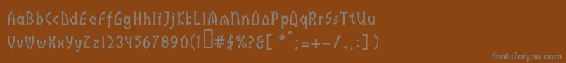 フォントIndusllBold – 茶色の背景に灰色の文字