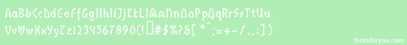 IndusllBold Font – White Fonts on Green Background