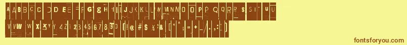 LievidenceTny-fontti – ruskeat fontit keltaisella taustalla