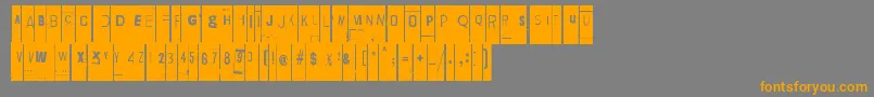 LievidenceTny-Schriftart – Orangefarbene Schriften auf grauem Hintergrund