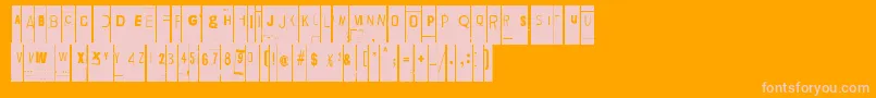 LievidenceTny Font – Pink Fonts on Orange Background