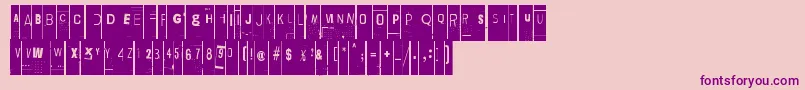 LievidenceTny Font – Purple Fonts on Pink Background