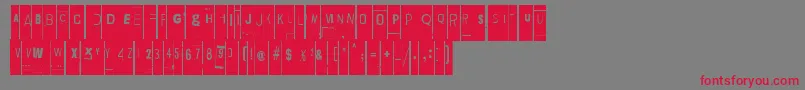 LievidenceTny Font – Red Fonts on Gray Background