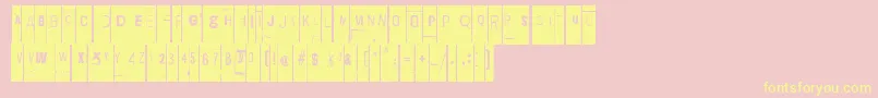 LievidenceTny Font – Yellow Fonts on Pink Background