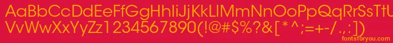 ItcavantgardestdBk Font – Orange Fonts on Red Background