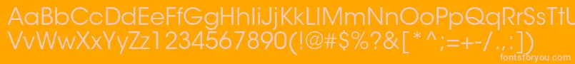 ItcavantgardestdBk Font – Pink Fonts on Orange Background