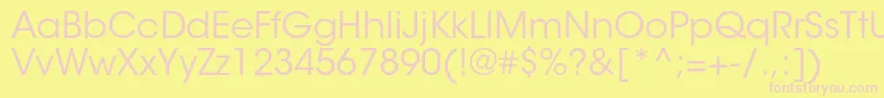 ItcavantgardestdBk Font – Pink Fonts on Yellow Background