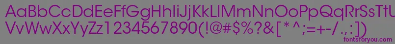 ItcavantgardestdBk Font – Purple Fonts on Gray Background