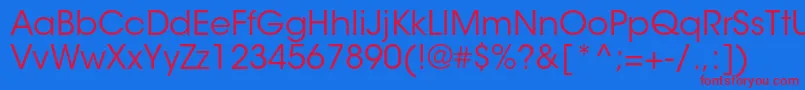 Шрифт ItcavantgardestdBk – красные шрифты на синем фоне