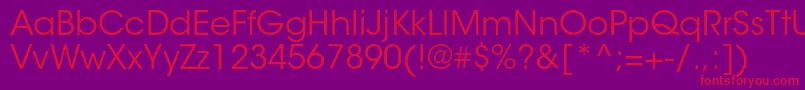 ItcavantgardestdBk Font – Red Fonts on Purple Background