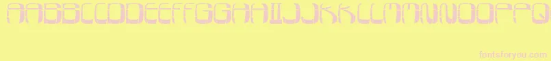 SwatchTouch Font – Pink Fonts on Yellow Background