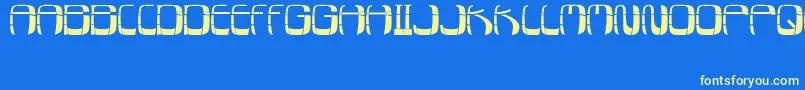 SwatchTouch Font – Yellow Fonts on Blue Background