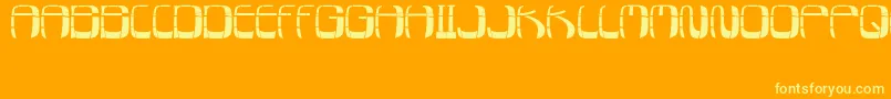 SwatchTouch Font – Yellow Fonts on Orange Background