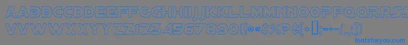 DistantGalaxyOutline Font – Blue Fonts on Gray Background