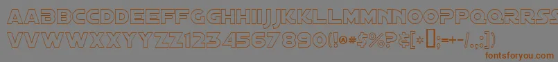 DistantGalaxyOutline Font – Brown Fonts on Gray Background