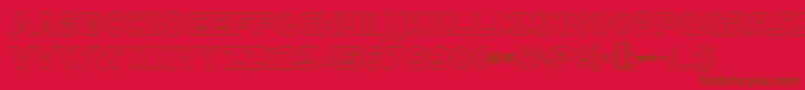DistantGalaxyOutline Font – Brown Fonts on Red Background
