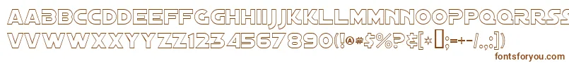 DistantGalaxyOutline Font – Brown Fonts on White Background