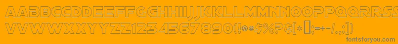 DistantGalaxyOutline Font – Gray Fonts on Orange Background
