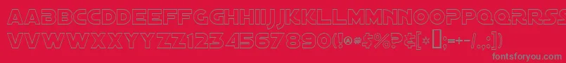 DistantGalaxyOutline Font – Gray Fonts on Red Background