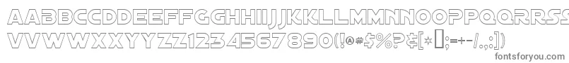 DistantGalaxyOutline Font – Gray Fonts on White Background