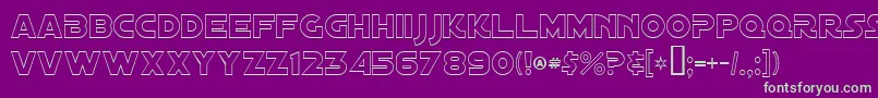 DistantGalaxyOutline Font – Green Fonts on Purple Background