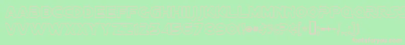 DistantGalaxyOutline Font – Pink Fonts on Green Background