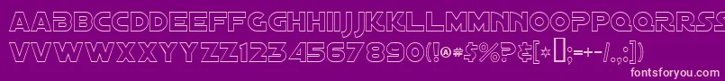 DistantGalaxyOutline Font – Pink Fonts on Purple Background