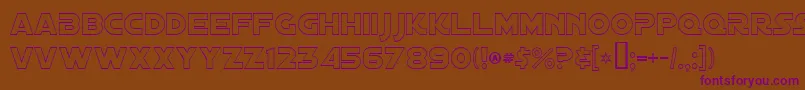 DistantGalaxyOutline Font – Purple Fonts on Brown Background