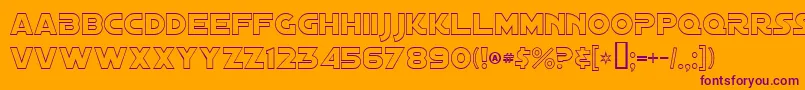 DistantGalaxyOutline Font – Purple Fonts on Orange Background