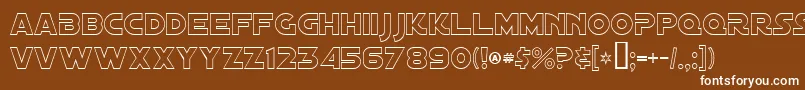 DistantGalaxyOutline Font – White Fonts on Brown Background