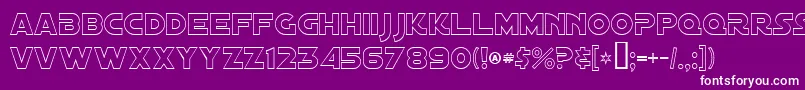 DistantGalaxyOutline Font – White Fonts on Purple Background