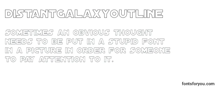 Review of the DistantGalaxyOutline Font
