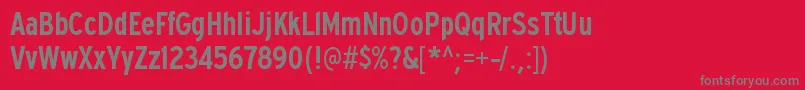 ExpresswaycdsbRegular Font – Gray Fonts on Red Background
