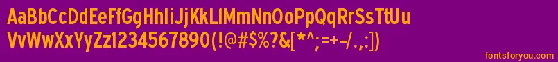 ExpresswaycdsbRegular Font – Orange Fonts on Purple Background