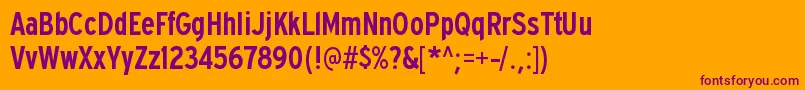 ExpresswaycdsbRegular-Schriftart – Violette Schriften auf orangefarbenem Hintergrund