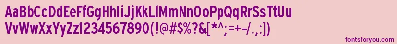 ExpresswaycdsbRegular Font – Purple Fonts on Pink Background